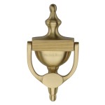 M Marcus Heritage Brass Reeded Urn Knocker 195mm